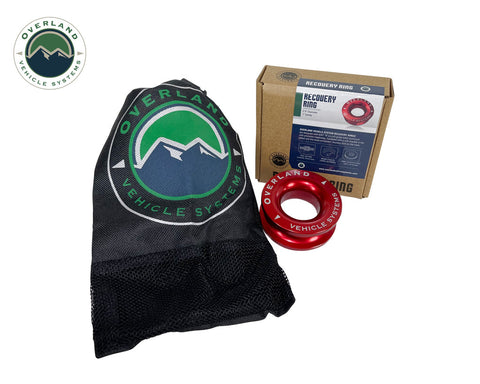 Recovery Ring 2.5" 10,000 lb. Red With Storage Bag - Vamoose Gear