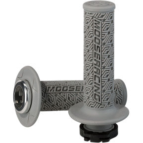 Load image into Gallery viewer, Moose Lock-On Grips Gray/Silver - Vamoose Gear Motorcycle Accessories
