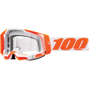 100% Racecraft 2 Orange/Clear Lens