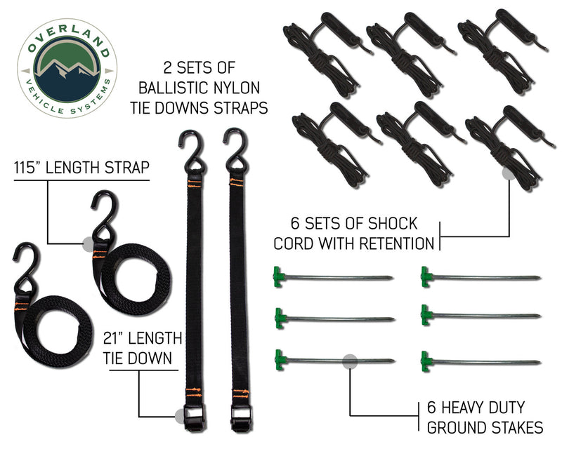 Load image into Gallery viewer, Overland Vehicle Systems 270 Driver Side Awning With Bracket Kit For Mid - High Roofline Vans - Vamoose Gear
