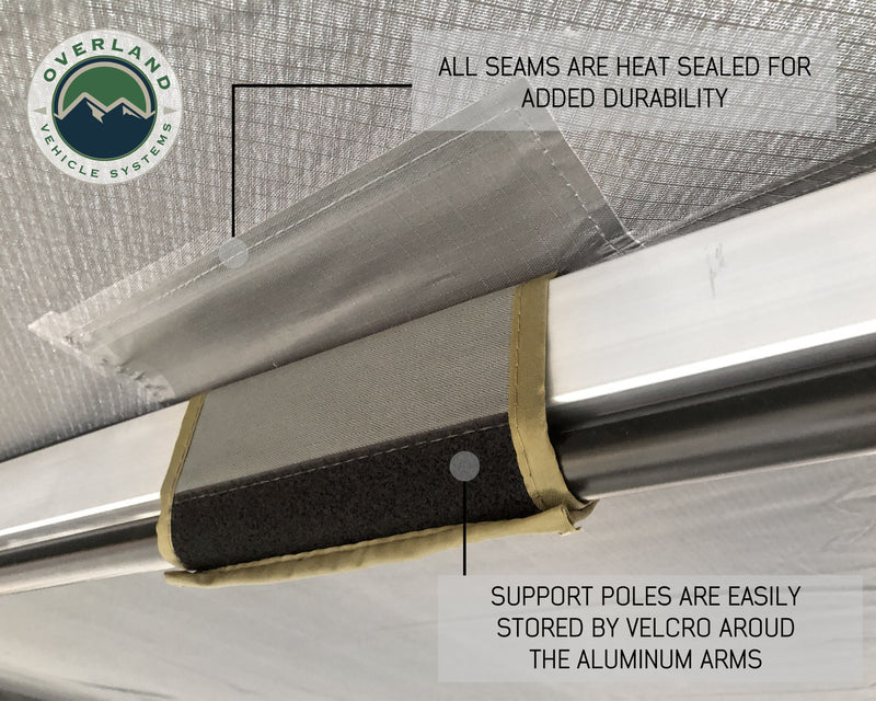 Load image into Gallery viewer, Overland Vehicle Systems 270 Driver Side Awning With Bracket Kit For Mid - High Roofline Vans - Vamoose Gear
