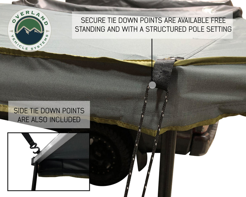 Load image into Gallery viewer, Overland Vehicle Systems 270 Driver Side Awning With Bracket Kit For Mid - High Roofline Vans - Vamoose Gear
