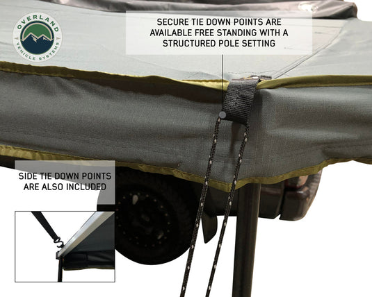 Nomadic 270 LT Awning - Passenger Side 19569907- Dark Gray Cover With Black Cover Universal - Vamoose Gear