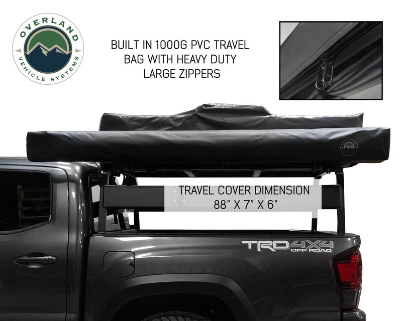 Load image into Gallery viewer, OVS Nomadic Awning 270 Passenger Side - Dark Gray Cover With Black Cover Universal - Vamoose Gear
