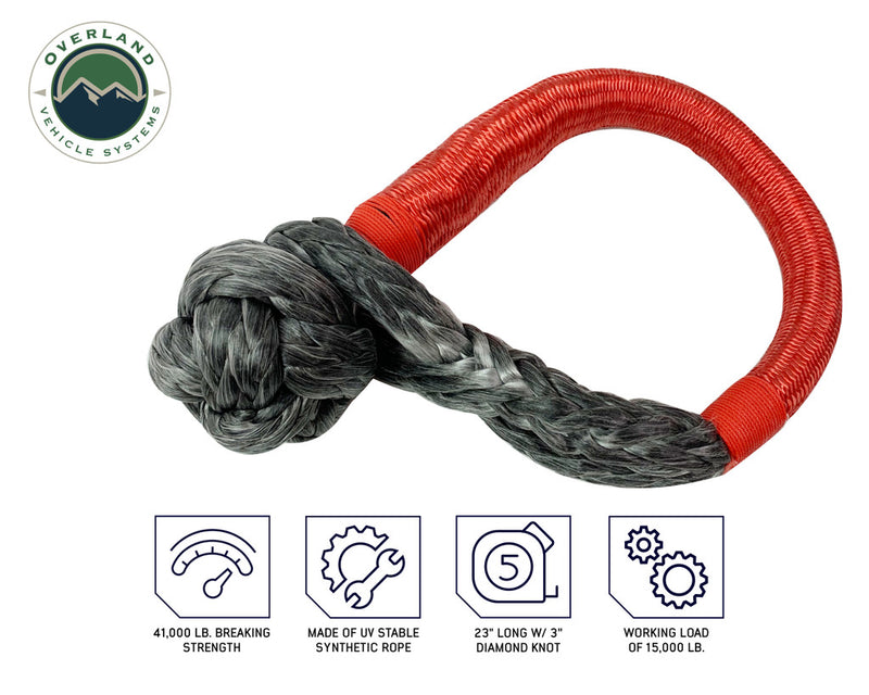 Load image into Gallery viewer, Combo Pack Soft Shackle 5/8&quot; 44,500 lb. and Recovery Ring 6.25&quot; 45,000 lb. Black - Vamoose Gear
