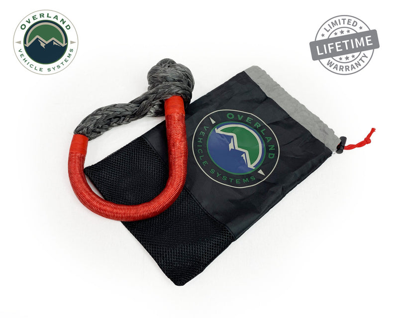 Load image into Gallery viewer, Combo Pack Soft Shackle 5/8&quot; 44,500 lb. and Recovery Ring 6.25&quot; 45,000 lb. Black - Vamoose Gear
