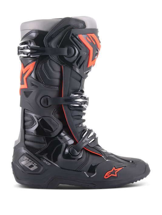Alpinestars Tech 10 Boots - Black / Red Fluo