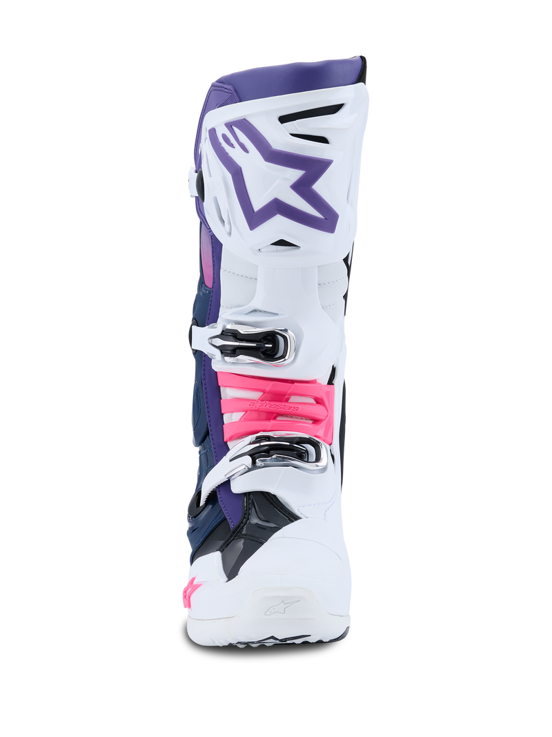Load image into Gallery viewer, Alpinestars Tech 10 Boots - White / Violet / Navy / Pink Fluo
