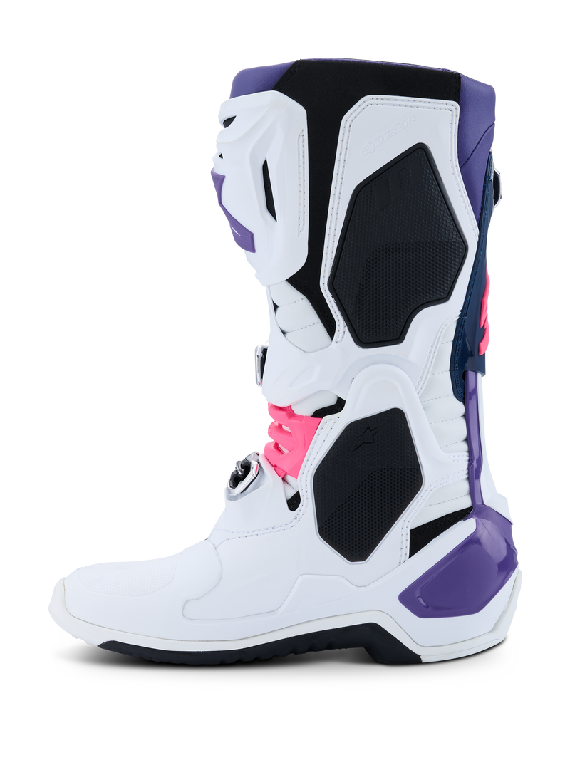 Load image into Gallery viewer, Alpinestars Tech 10 Boots - White / Violet / Navy / Pink Fluo
