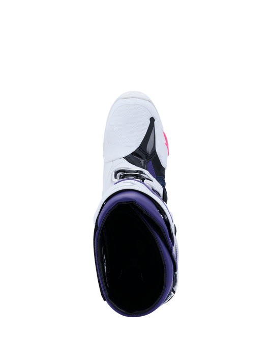 Alpinestars Tech 10 Boots - White / Violet / Navy / Pink Fluo