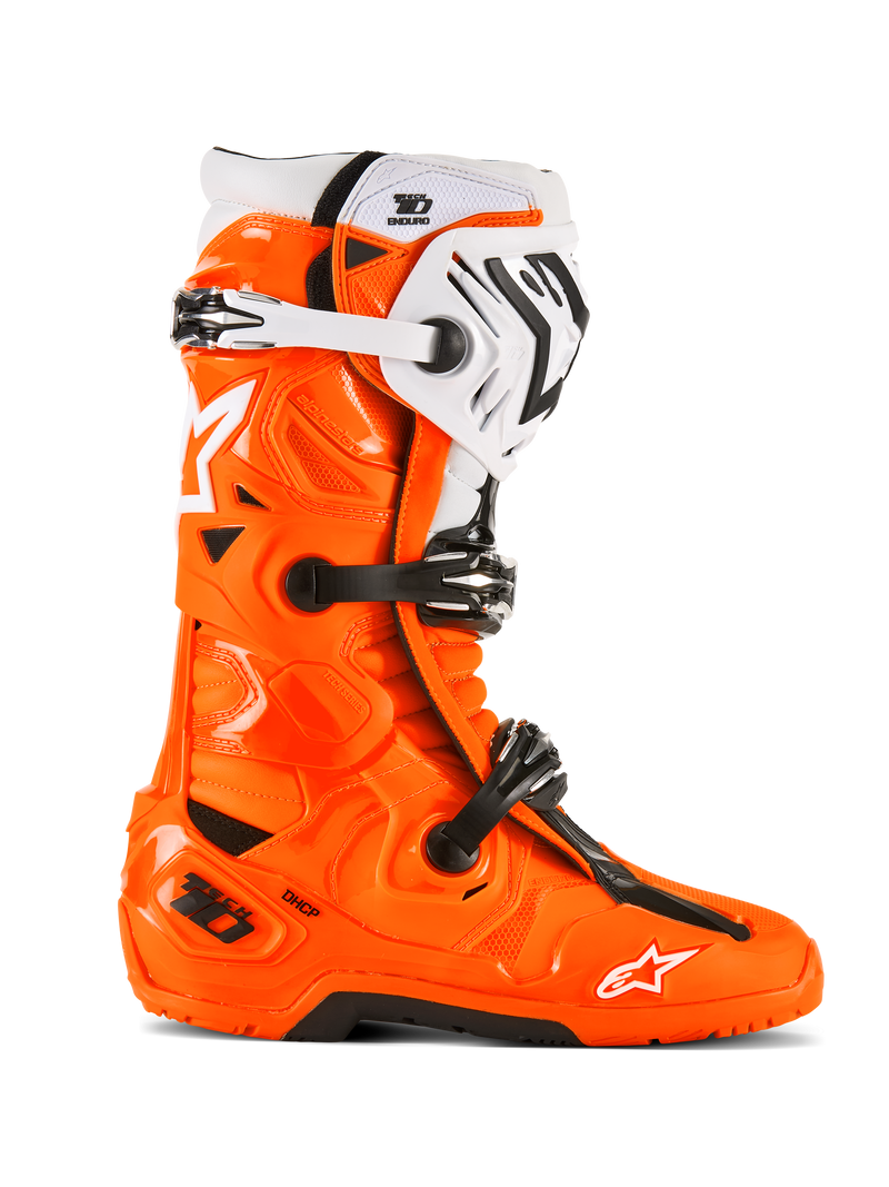 Load image into Gallery viewer, Alpinestars Tech 10 Enduro Boots - Orange Fluo / Black / White
