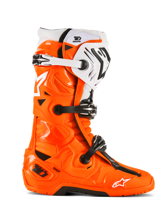 Alpinestars Tech 10 Enduro Boots - Orange Fluo / Black / White