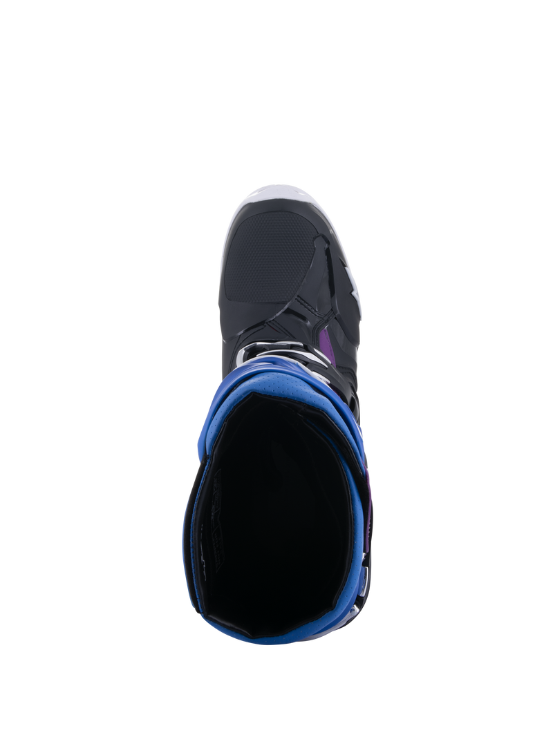 Load image into Gallery viewer, Alpinestars Tech 10 Supervented Boots - Black / Enamel Blue / Purple / White
