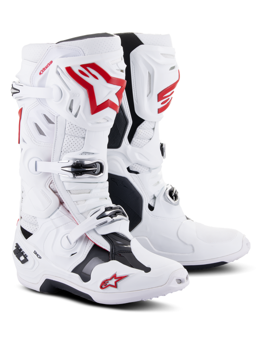 Alpinestars Tech 10 Supervented Boots - White / Bright Red