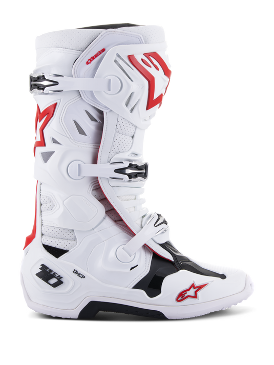 Alpinestars Tech 10 Supervented Boots - White / Bright Red