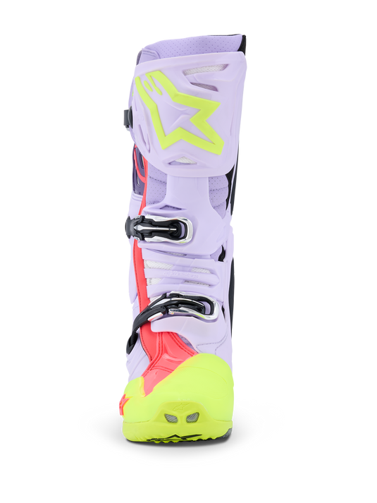 Alpinestars Tech 10 Supervented Boots - Purple / Yellow Fluo / Diva Pink