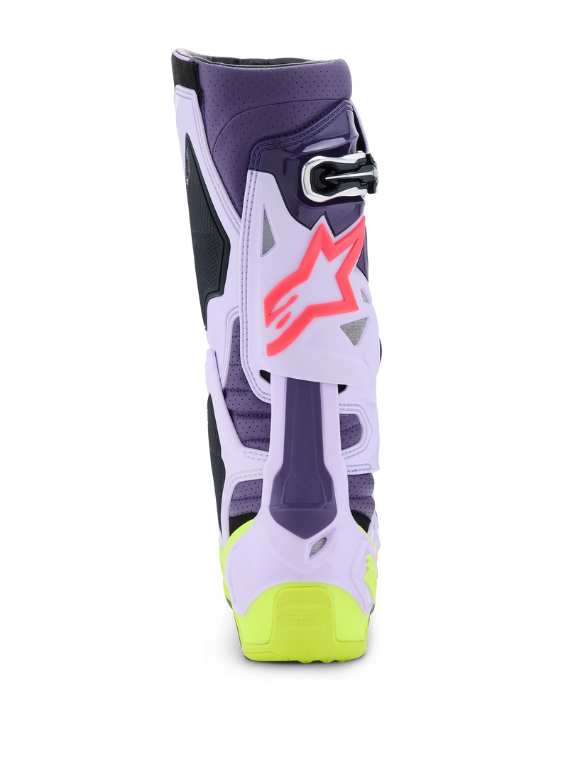 Load image into Gallery viewer, Alpinestars Tech 10 Supervented Boots - Purple / Yellow Fluo / Diva Pink
