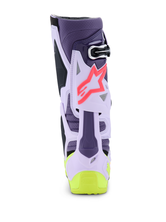 Alpinestars Tech 10 Supervented Boots - Purple / Yellow Fluo / Diva Pink