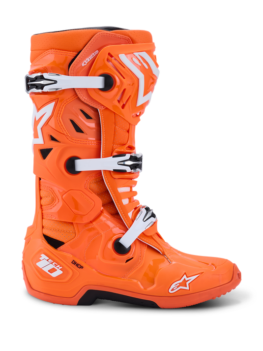 Alpinestars Tech 10 Supervented Boots - Orange Fluo / Black / White