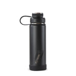 EcoVessel Boulder 20 oz Insulated Water Bottle w/ Strainer - Vamoose Gear Camping Black Shadow