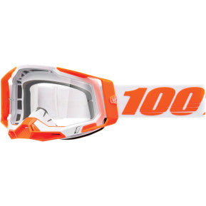 100% Racecraft 2 Orange/Clear Lens