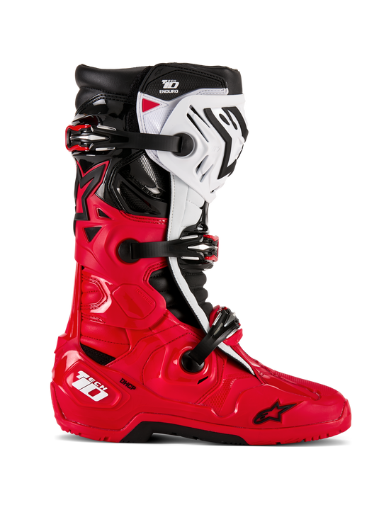 Alpinestars Tech 10 Enduro Boots - Bright Red / Black / White