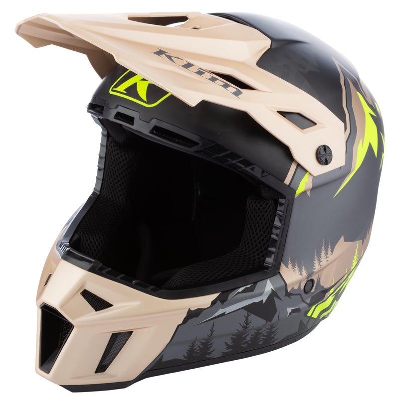 Load image into Gallery viewer, Klim: F3 Carbon Helmet DNA Montana Tan - Hi-Vis

