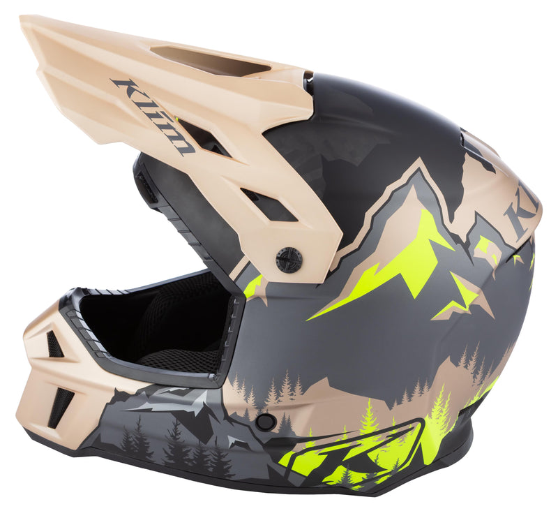 Load image into Gallery viewer, Klim: F3 Carbon Helmet DNA Montana Tan - Hi-Vis
