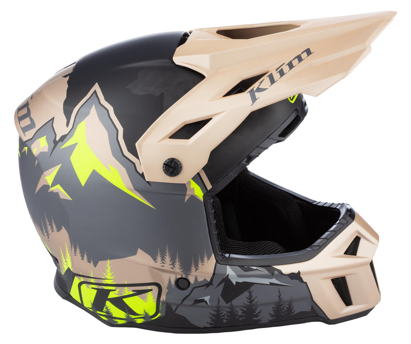 Load image into Gallery viewer, Klim: F3 Carbon Helmet DNA Montana Tan - Hi-Vis
