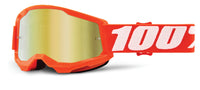 100% Strata 2 Junior Goggles - Vamoose Gear Powersports Eyewear Orange/Mirror Gold Lens