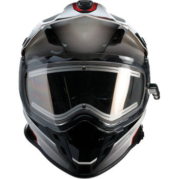 Load image into Gallery viewer, Z1R Range Bladestorm Snow Electric Helmet - Black/Red/White - Vamoose Gear Helmet
