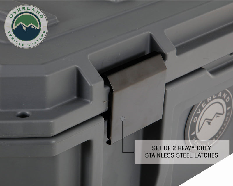 Load image into Gallery viewer, D.B.S. - Dark Grey 53 QT Dry Box with Drain, and Bottle Opener - Vamoose Gear
