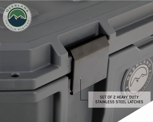 D.B.S. - Dark Grey 53 QT Dry Box with Drain, and Bottle Opener - Vamoose Gear