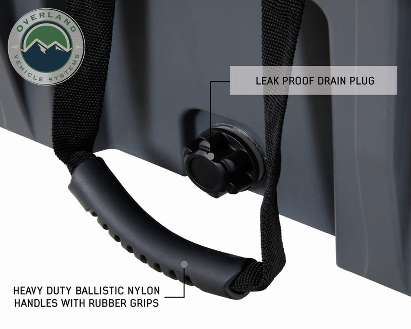 Load image into Gallery viewer, D.B.S. - Dark Grey 53 QT Dry Box with Drain, and Bottle Opener - Vamoose Gear
