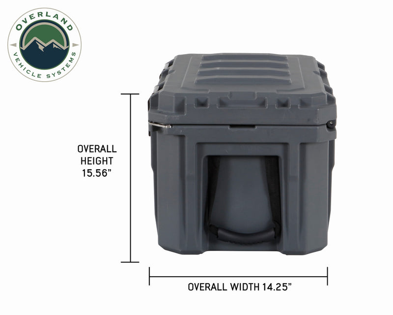 Load image into Gallery viewer, D.B.S. - Dark Grey 53 QT Dry Box with Drain, and Bottle Opener - Vamoose Gear
