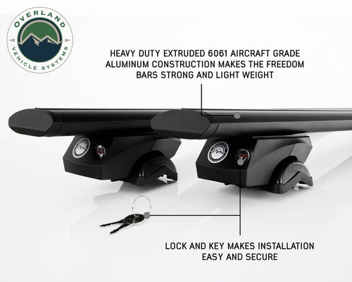 Overland Vehicle Systems Freedom Cross Bars System for Factory Side Rail Mount - Vamoose Gear