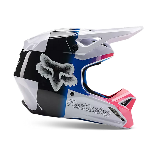 Fox Racing V1 Horyzn Helmet Black / White - Vamoose Gear Helmet