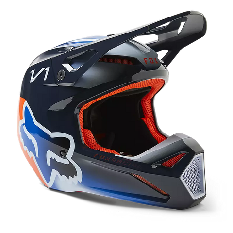 Fox Racing V1 Toxsyc Helmet - Midnight Blue - Vamoose Gear Helmet
