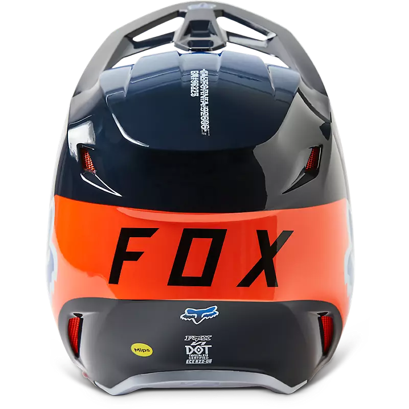 Load image into Gallery viewer, Fox Racing V1 Toxsyc Helmet - Midnight Blue - Vamoose Gear Helmet
