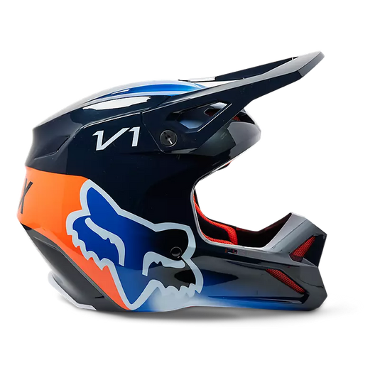 Fox Racing V1 Toxsyc Helmet - Midnight Blue - Vamoose Gear Helmet