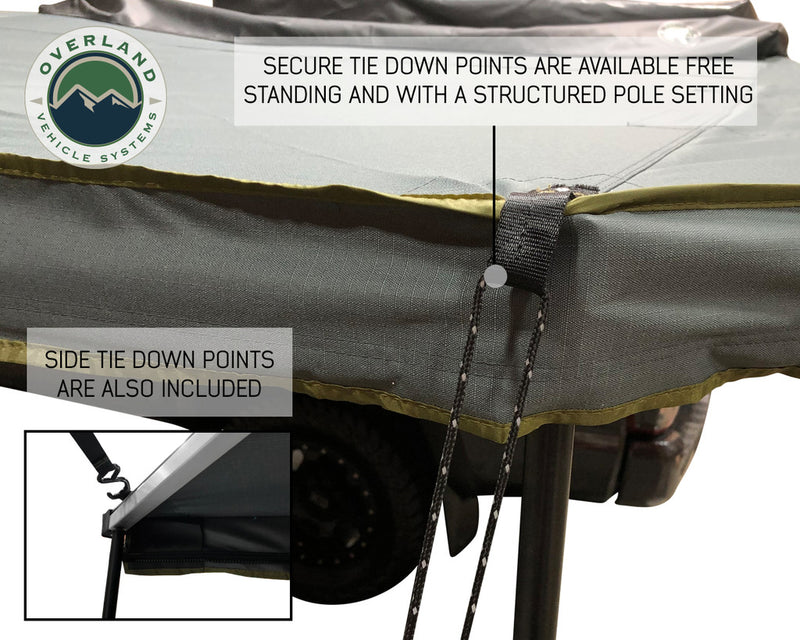 Load image into Gallery viewer, OVS Nomadic Awning 270 Passenger Side - Dark Gray Cover With Black Cover Universal - Vamoose Gear
