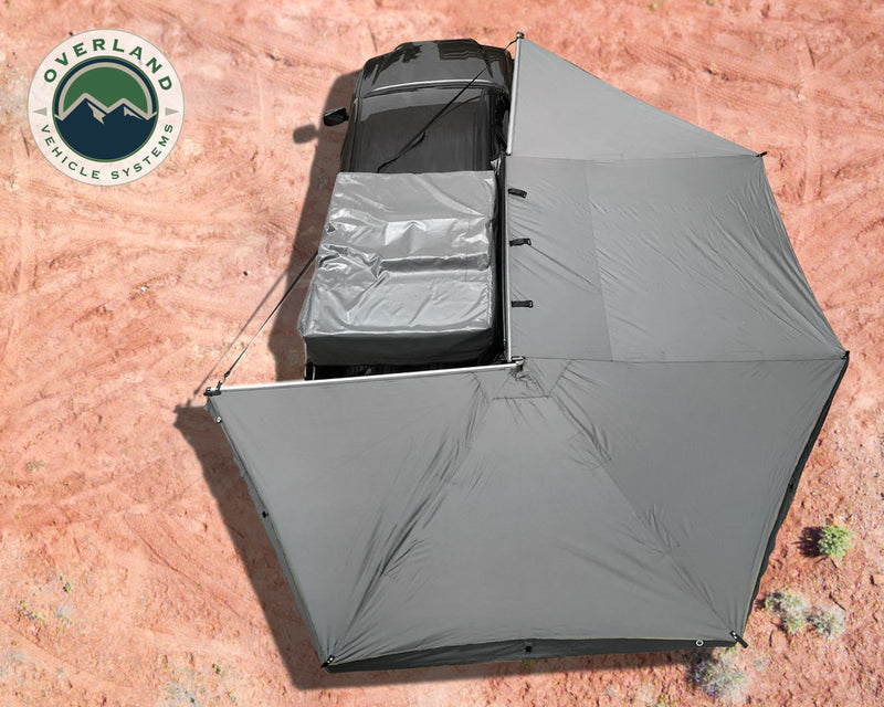 Load image into Gallery viewer, OVS Nomadic Awning 270 Passenger Side - Dark Gray Cover With Black Cover Universal - Vamoose Gear
