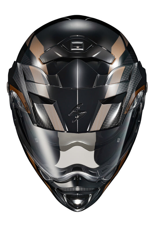black and gold scorpion helmet SCORPION EXO-AT960 MODULAR HELMET- HICKS BLACK/GOLD