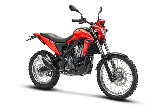 2026 Beta Alp 4.0-Red - front three-quarter studio view, red