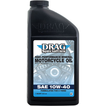 Drag Specialties Hi-Performance Mineral Motorcycle Oil 10w-40 - Vamoose Gear Oil