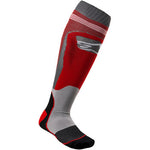 Alpinestars MX Plus 1 Socks - Red/Gray - Large - Vamoose Gear RidingGear