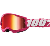 100% Strata 2 Goggles - Vamoose Gear Eyewear Fletcher/Mirror Red Lens