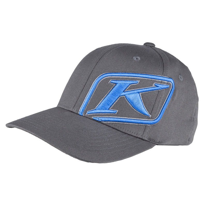 Load image into Gallery viewer, Klim Rider Hat - Flexfit Style - Vamoose Gear Apparel Sm/Med / Asphalt/Electric Blue Lemonade
