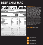 PeakRefuel - Beef Chilli Mac - Vamoose Gear Food