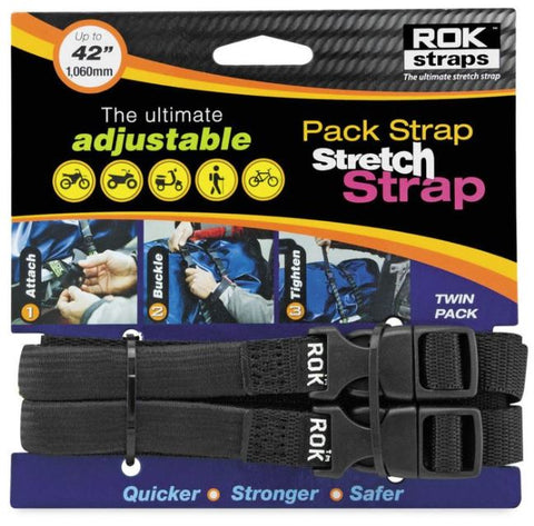 ROK Straps 42" Motorcycle Adjustable Stretch Strap - Vamoose Gear Luggage